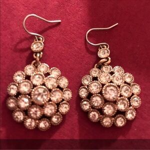 Crystal Earrings! (Rose gold toned)